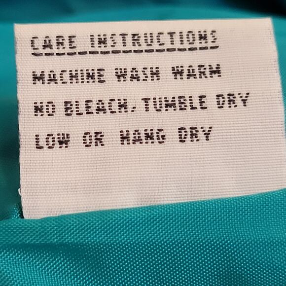 VTG 90s Eagles Ridge Blue Teal Color Block Windbreaker Retractable Hood Size M - Picture 7 of 9